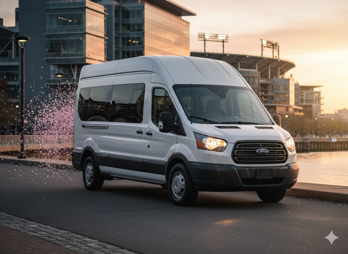 Group van for Dulles airport transfer from Chantilly VA